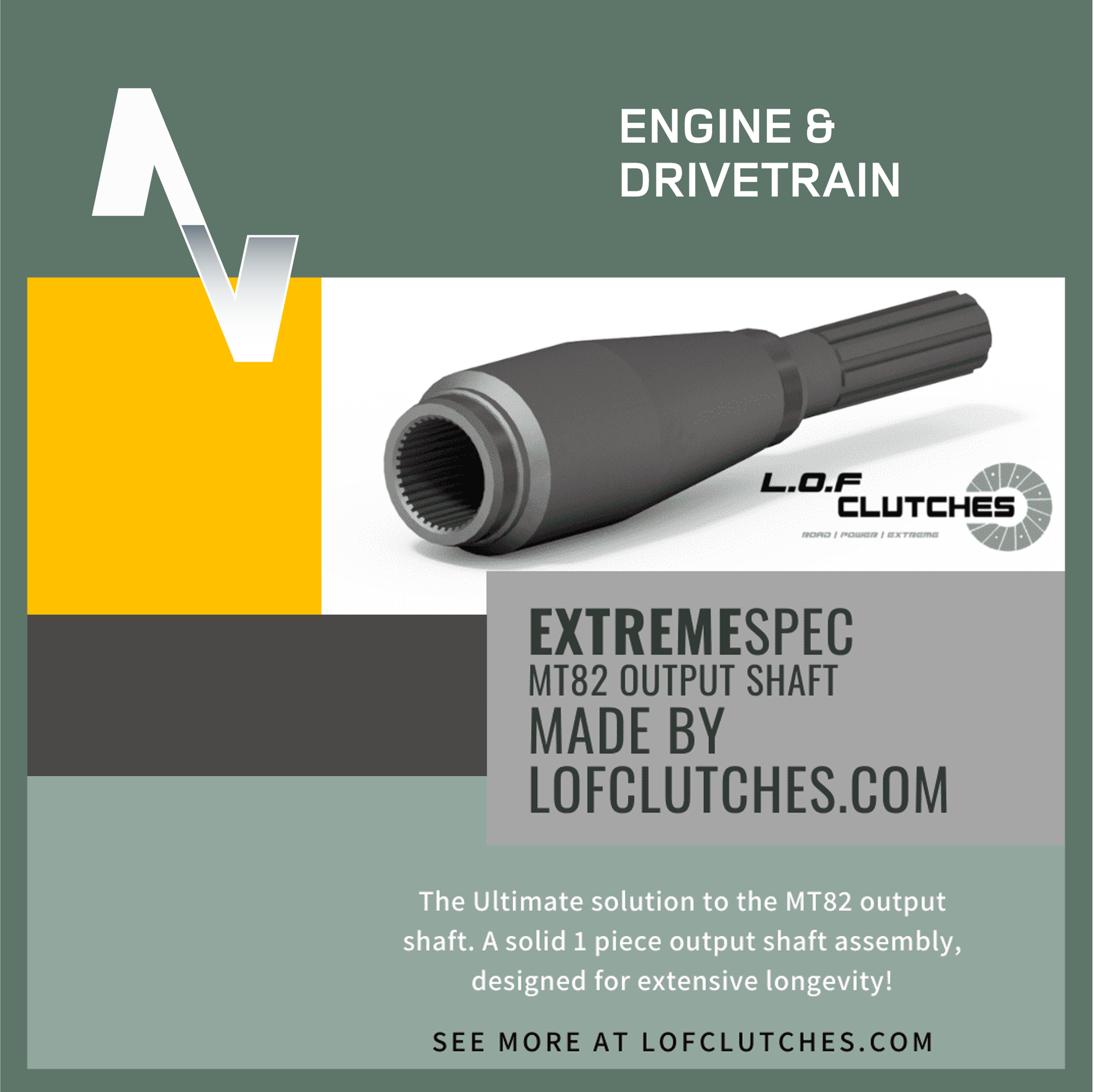 LOF ExtremeSpec MT82 Output Shaft Kit – Unreal Fendi